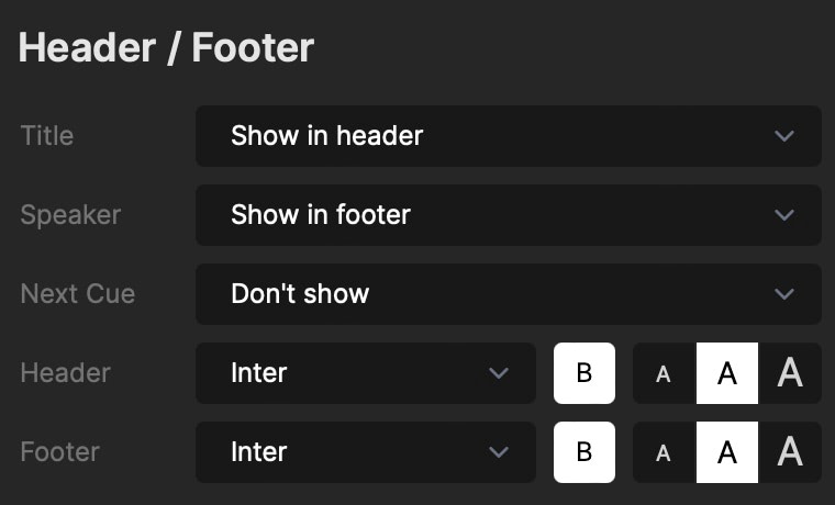 Customize Header and Footer