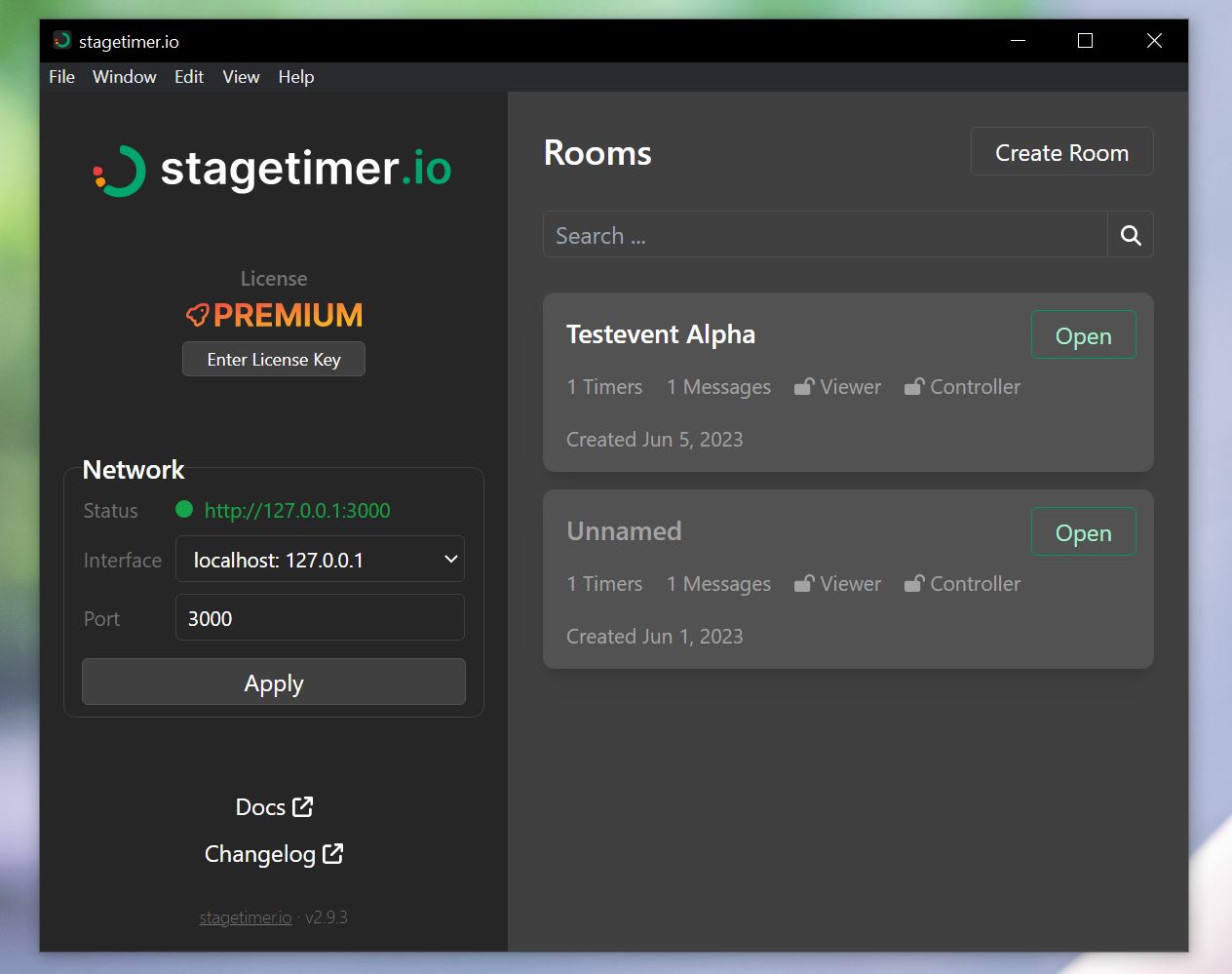 Stagetimer offline version screenshot