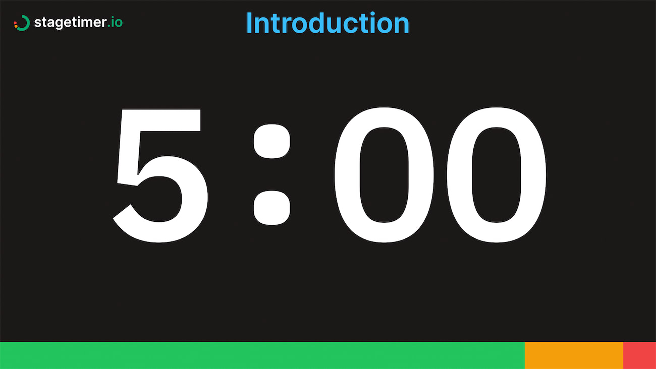 Fullscreen countdown timer view