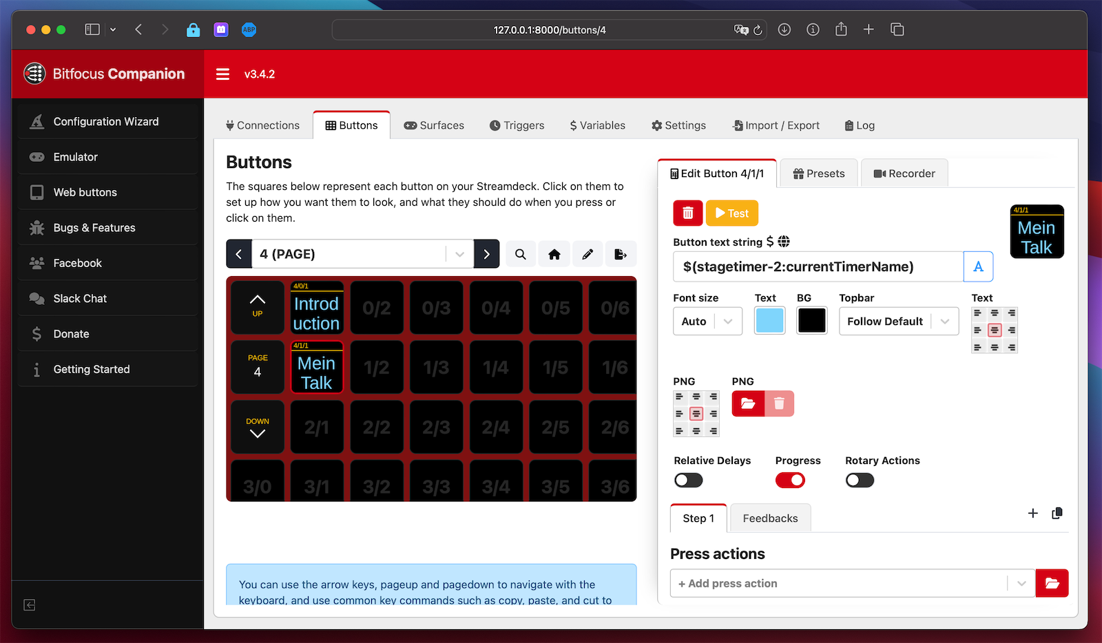 Button Configuration