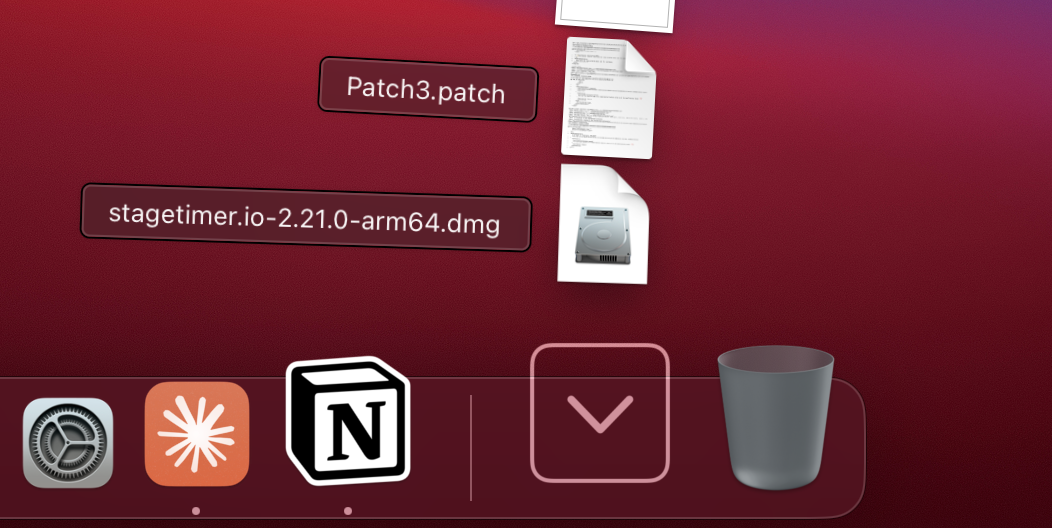 Downloaded .dmg file in macOS Downloads