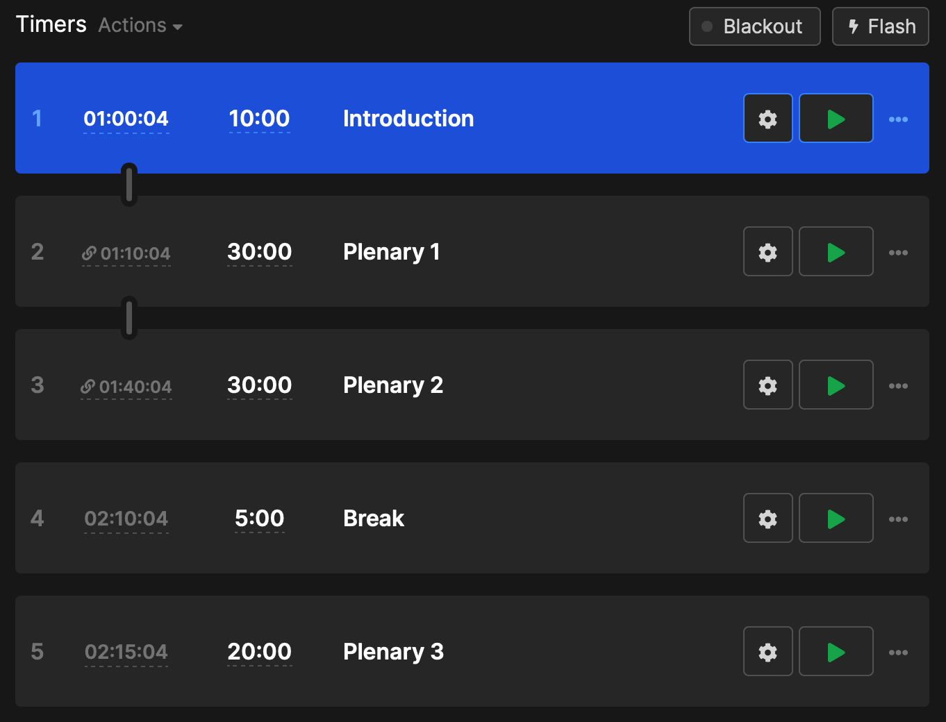 Create and organize multiple timers