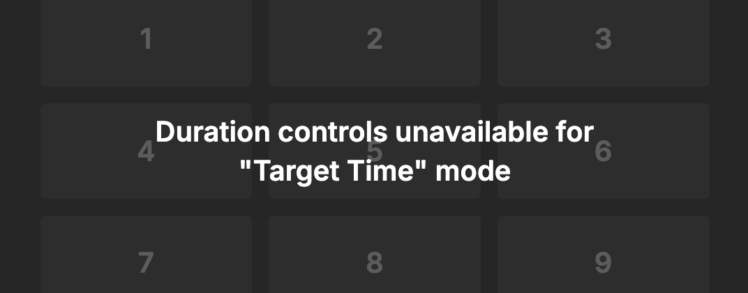 Target Time mode notification
