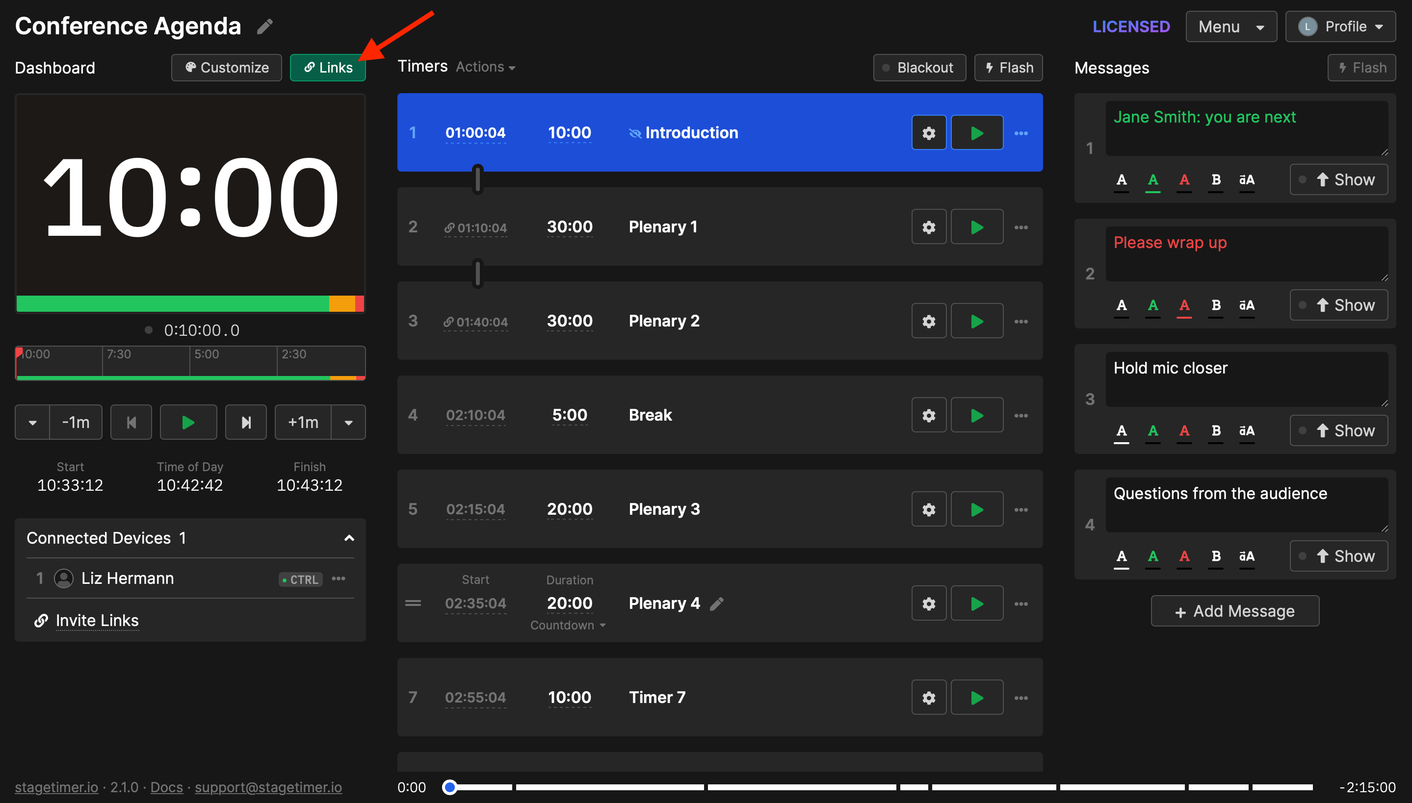 Online timer that can be shared via link or QR code