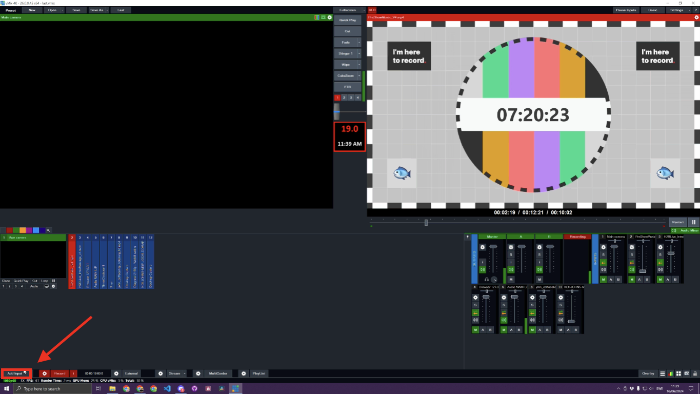 Adding a Web Browser input in vMix