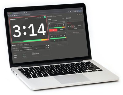 Stagetimer controller view on laptop