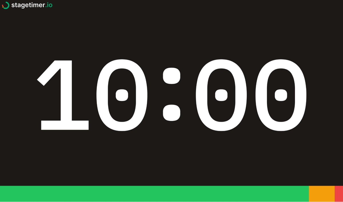 Viewer link for full-screen display of the timer