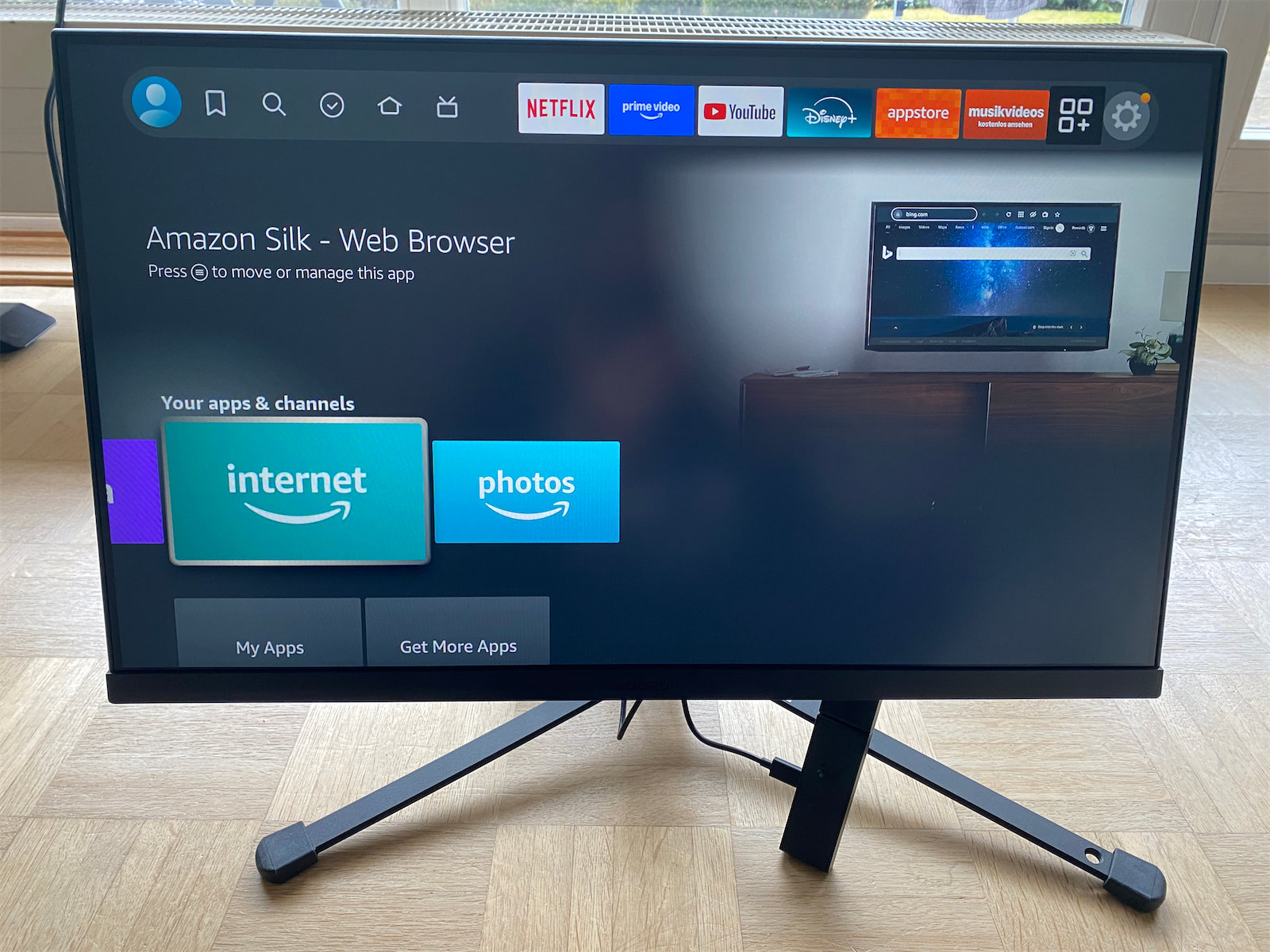 Silk Browser icon in the apps list