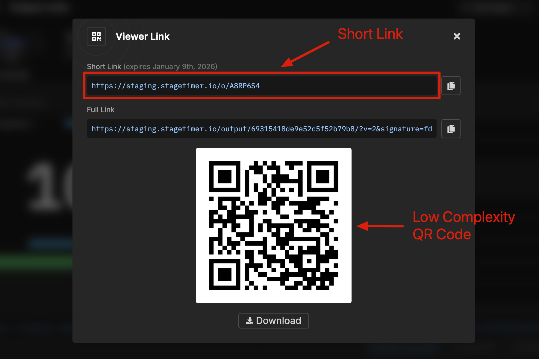 Comparison of old and new QR codes