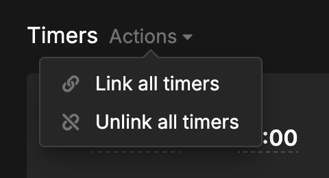 Timer bulk actions