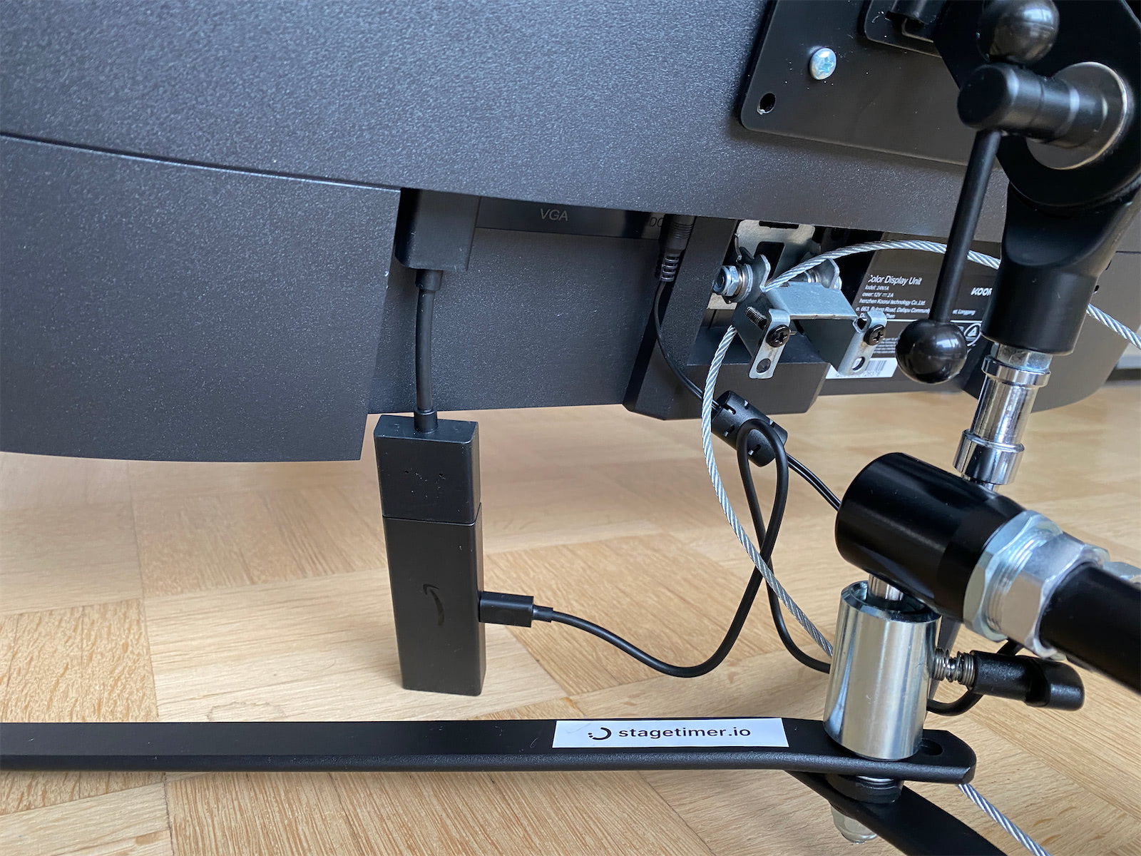 Fire TV Stick plugged into a TV's HDMI port