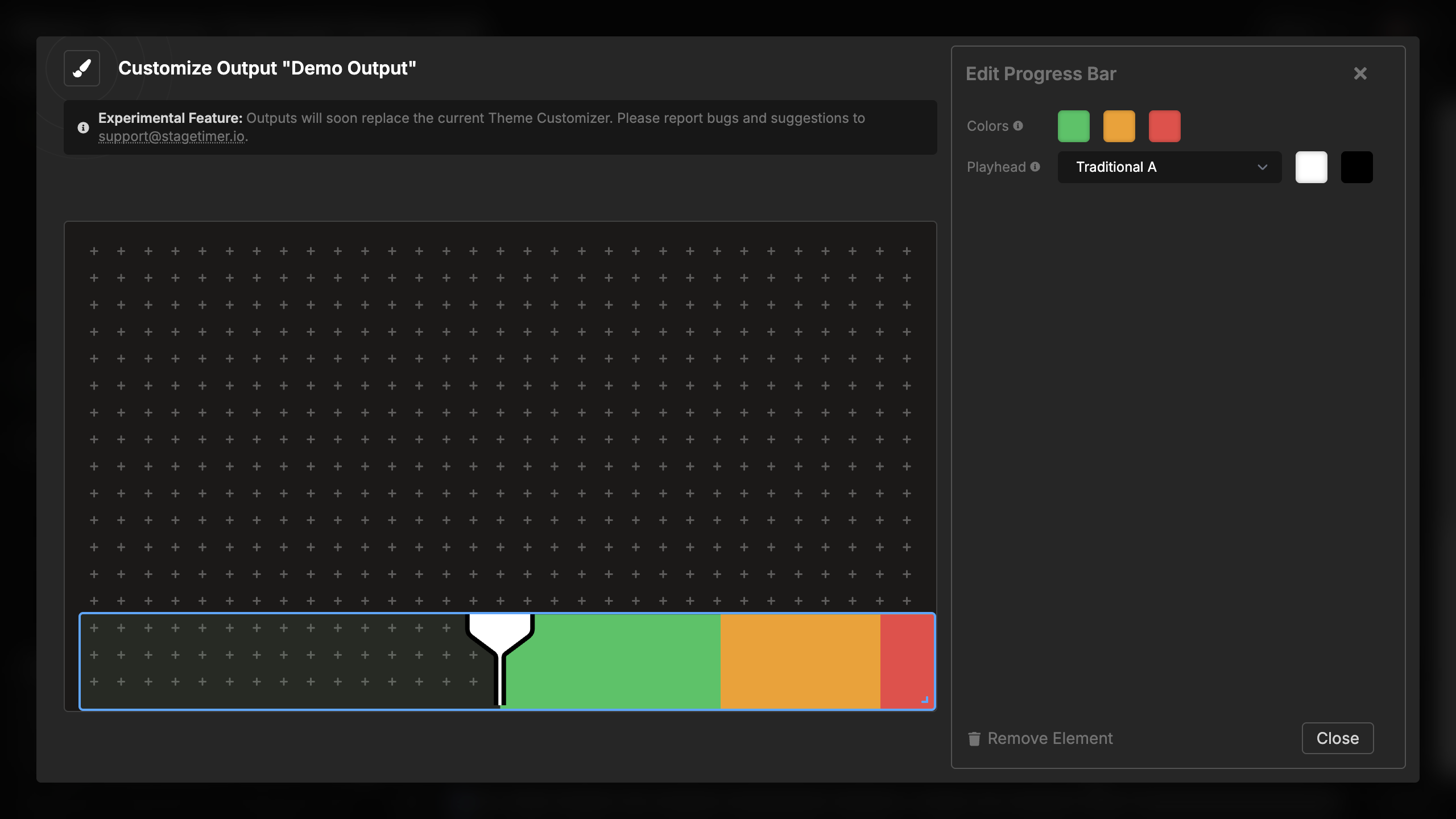 Progress bar with Traditional A playhead