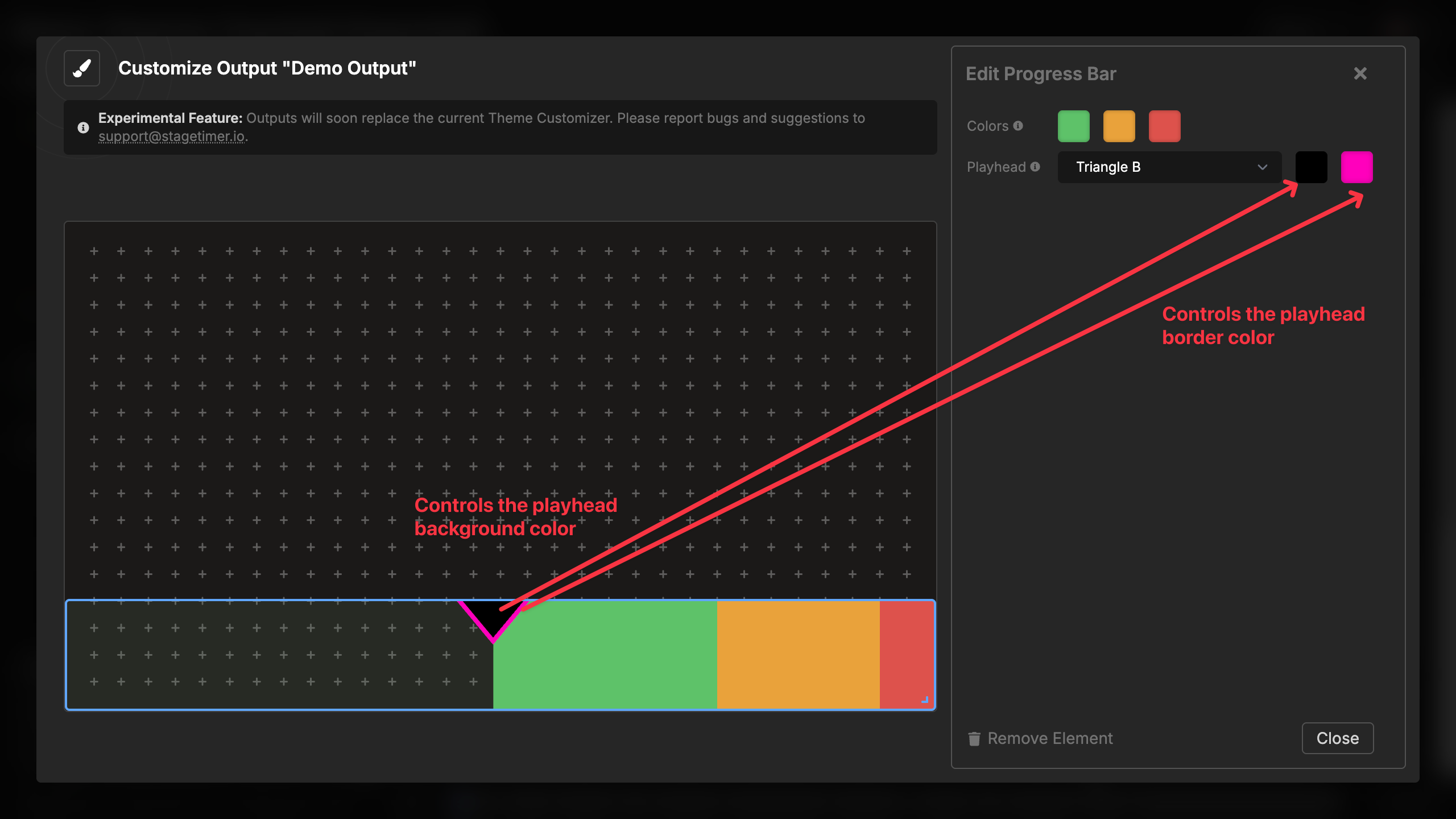 Progress bar background showing faint color zones