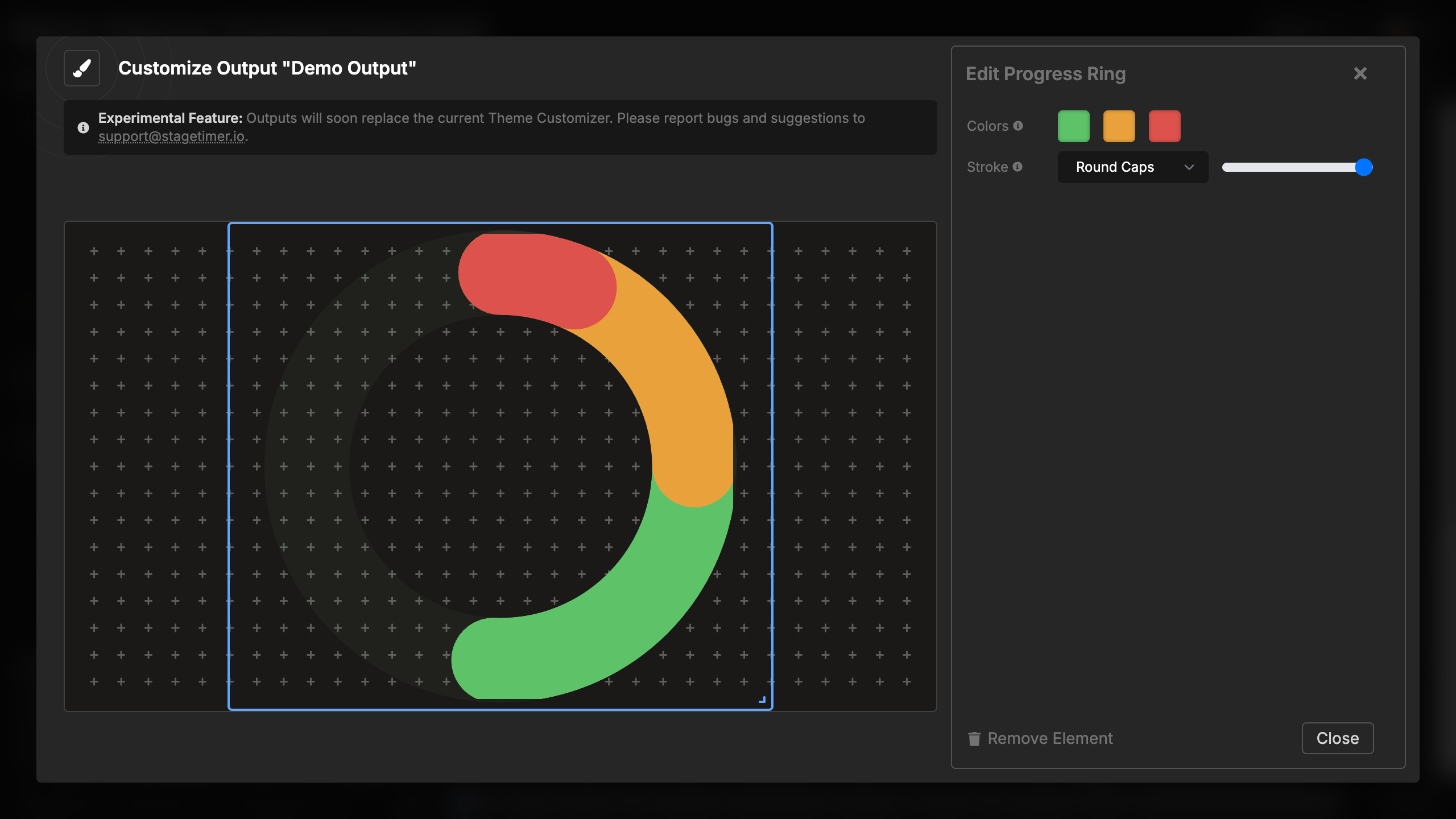 Progress ring with round caps