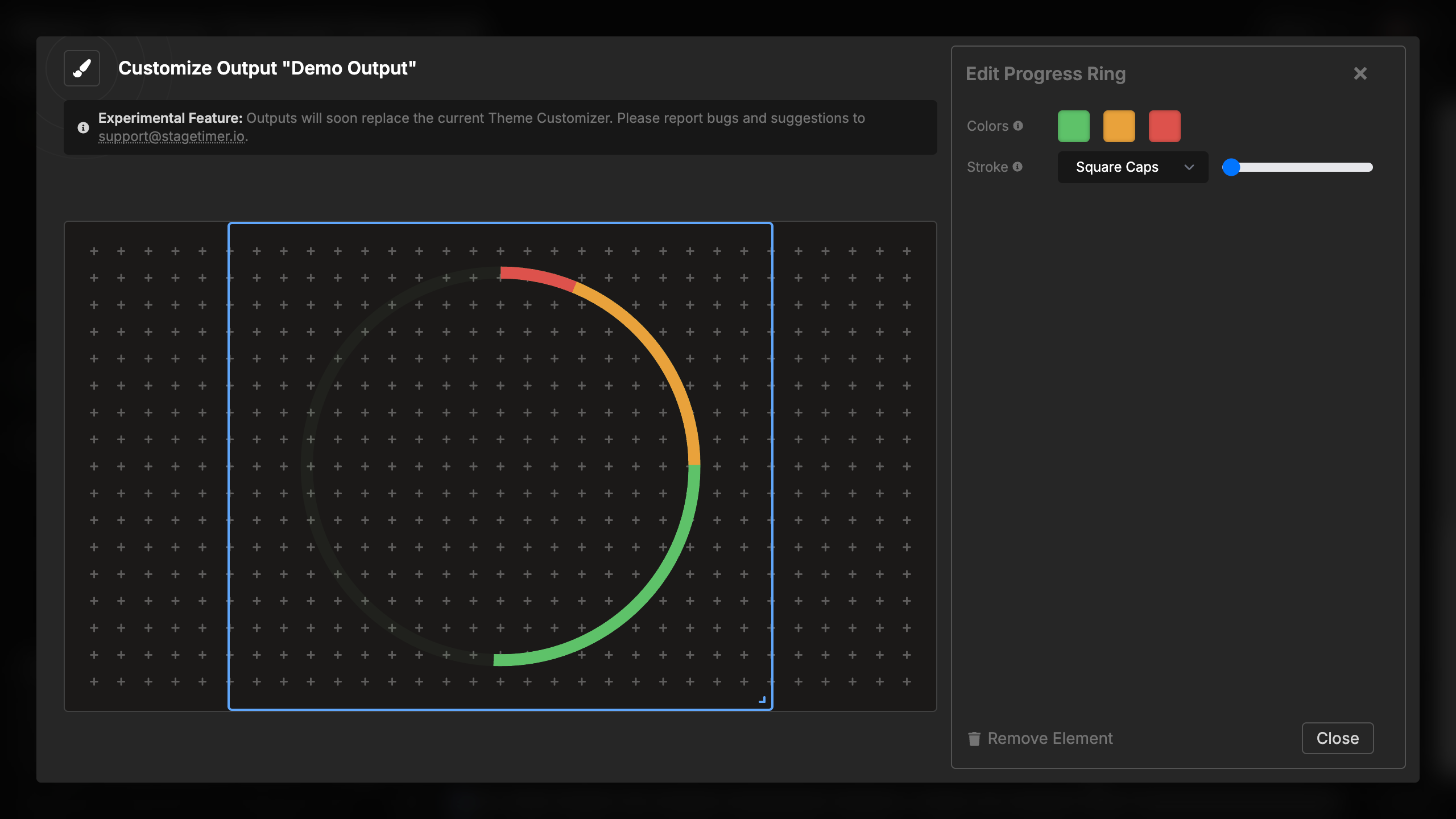 Progress ring with thin stroke