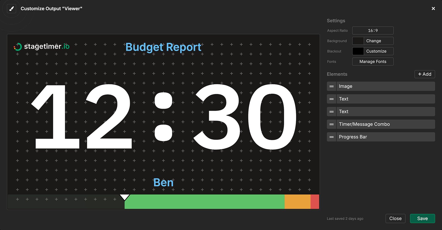 Output customizer for the Viewer